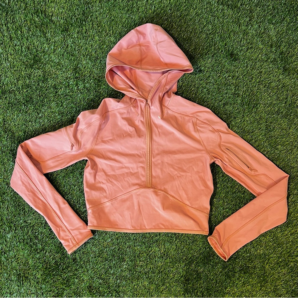 Lululemon break a trail 1/2 zip hoodie~size:4,6~ Pink Pastel